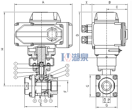 電動絲扣球閥Q911F-16P型號，圖片，原理